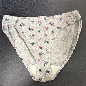 Floral Women's Panties - Gray